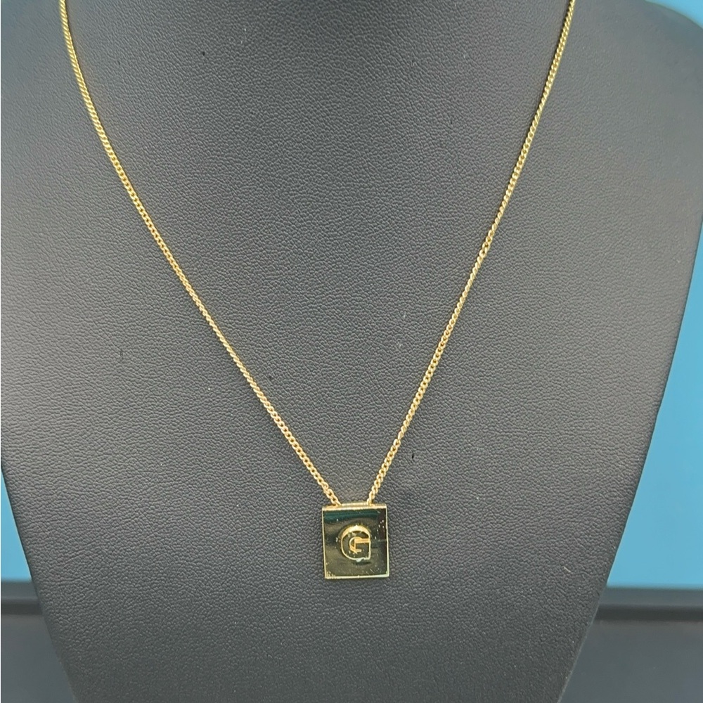 Celine Gold Geometric Pendant Necklace